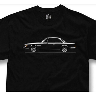 เสื้อยืดแขนสั้น ผ้าฝ้าย 100% พิมพ์ลาย bmw E9 สีดํา สไตล์คลาสสิก สําหรับผู้ชาย