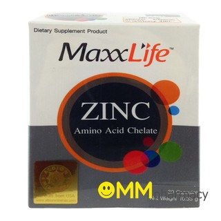 ภาพหน้าปกสินค้าMaxxLife Zinc Amino Acid Chelate 30 Capsules ที่เกี่ยวข้อง