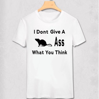 เสื้อยืดผ้าฝ้ายพิมพ์ลายคลาสสิก ใหม่ เสื้อยืดแฟชั่น พิมพ์ลาย I DonT Give A Rats Ass Humor Funny Novelty สําหรับผู้ใหญ่