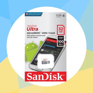เมมโมรี่การ์ด Micro SD 32GB Sandisk Ultra (100MB/s.)