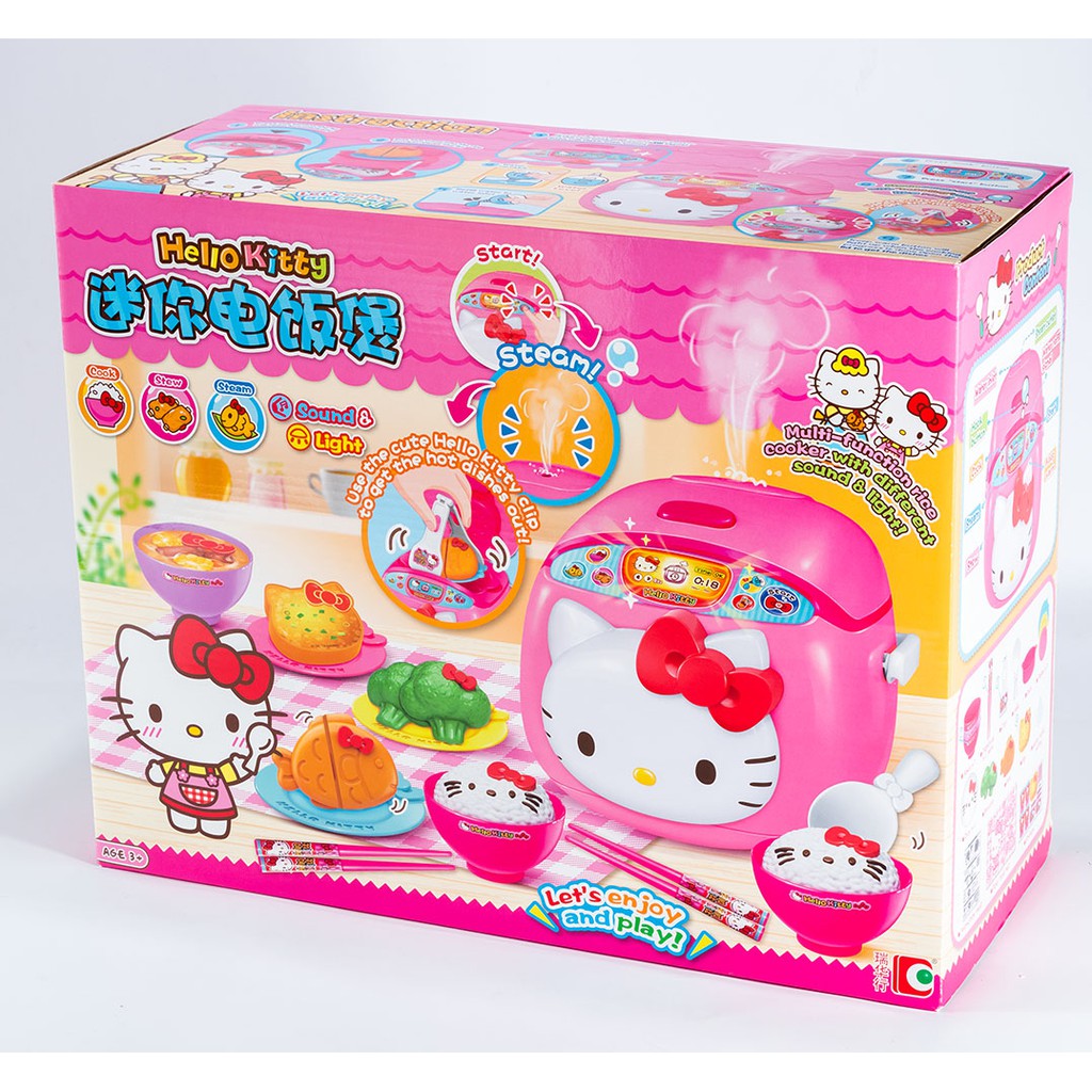 Hello Kitty Rice Cooker เฮลโอ คิตตี้ ชุดหม้อหุงข้าว ของเล่นเด็ก KT ...