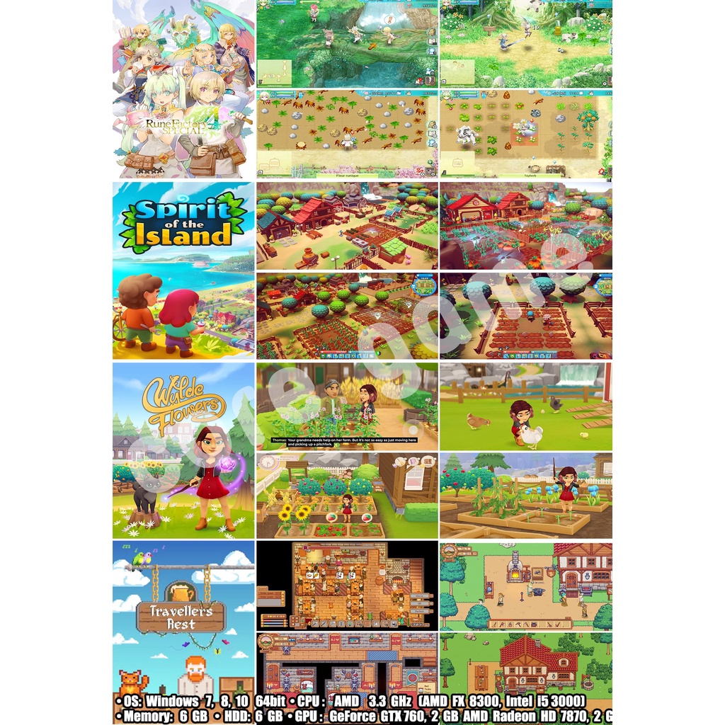 รวมเกมส์-pc-spirit-of-the-island-travellers-rest-wylde-flowers-rune-factory-4-special-แผ่นและแฟลชไดร์ฟ-เกมส์-คอมพิวเตอ