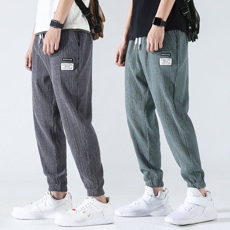 ภาพหน้าปกสินค้าCOD M-5XL Korean casual summer loose plus size vintage pants men จากร้าน heiying0903.th บน Shopee