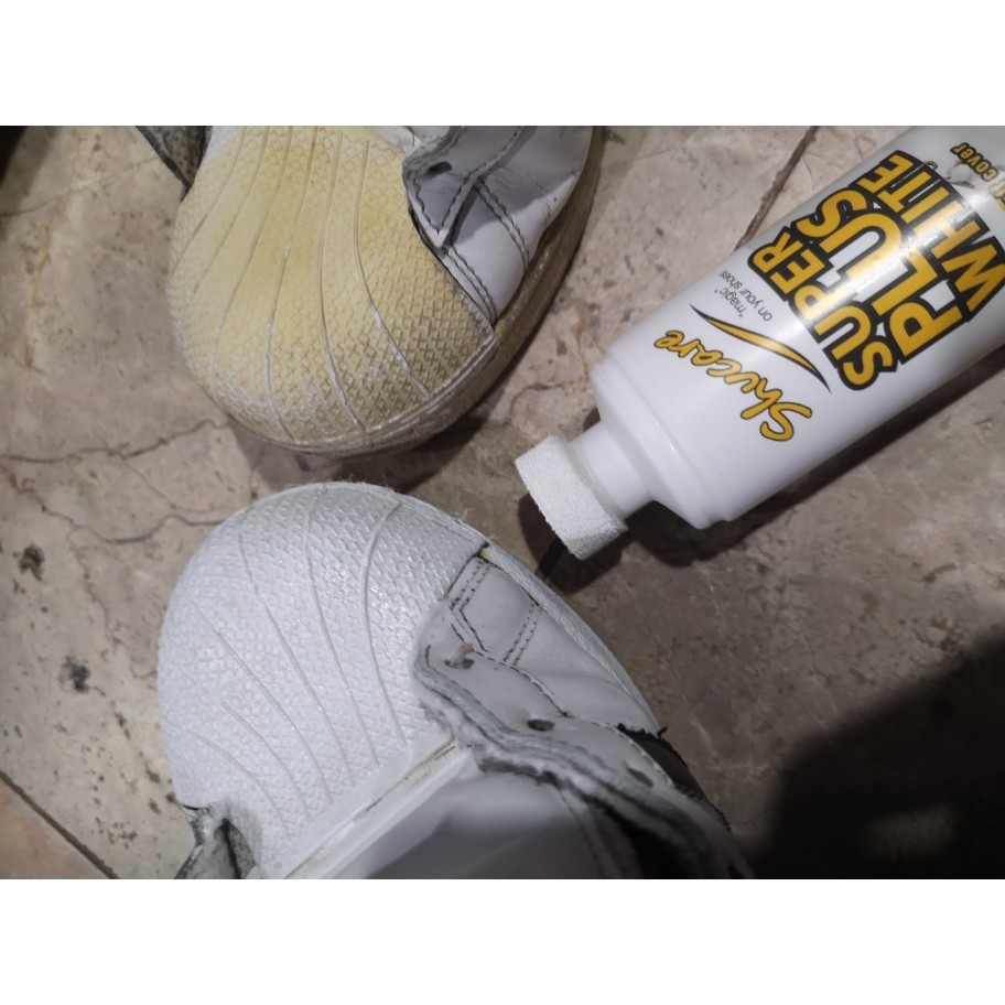 ภาพสินค้าSuper Plus White ปากกาแก้ยางเหลือง(แบบหัวป้าย) น้ำยาขัดรองเท้า แก้รองเท้าเหลือง จากร้าน tipsathien999 บน Shopee ภาพที่ 4