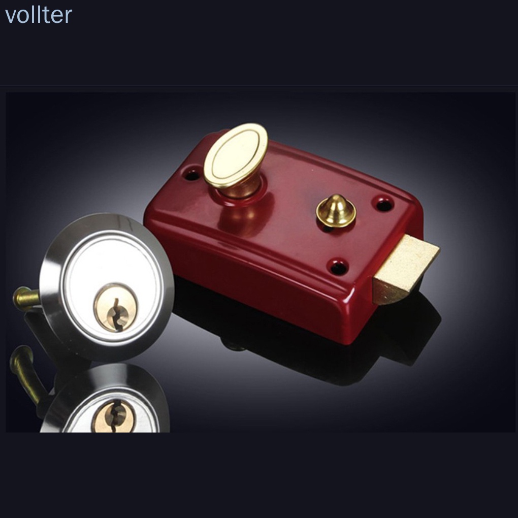 VOLL Night Latch Deadbolt Rim Lock Antique Locks Front Door Office ...