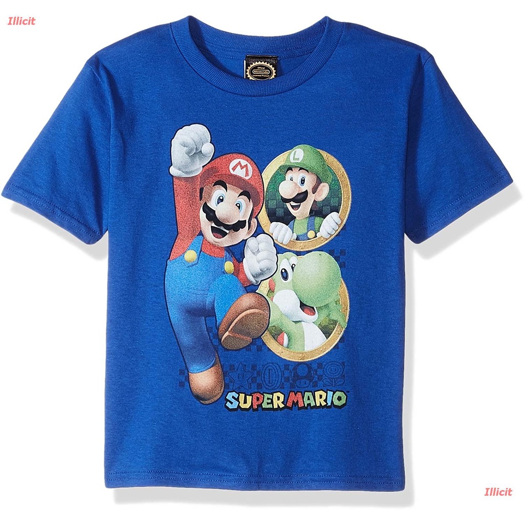 เสื้อยืดผู้ชายและผู้หญิง-nintendo-boys-anchor-mario-graphic-t-shirt-short-sleeve-t-shirts