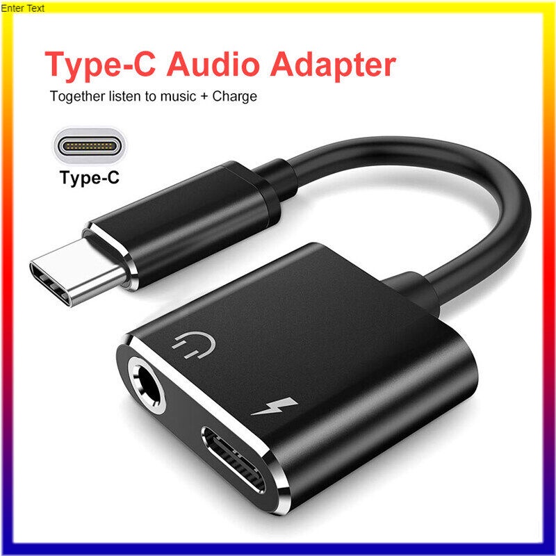 หางหนู Type C to Audio 3.5 + USB C, แปลงชาร์จและต่อหูฟัง 3.5 mm ได้ ...