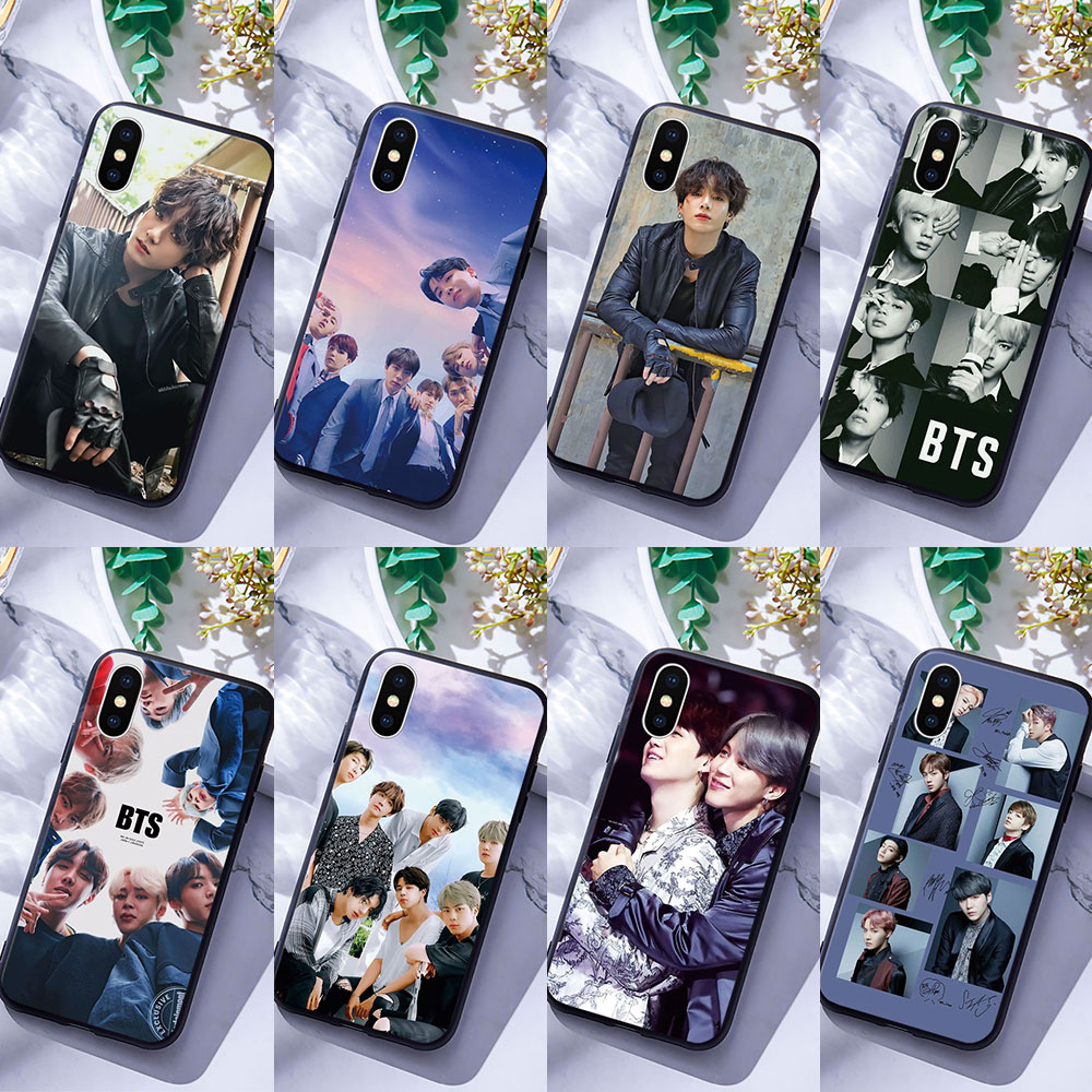 ภาพหน้าปกสินค้าiPhone 6 6S 7 8 Plus X XR อ่อนนุ่มซิลิก้าเจลเคสโทรศัพท์ BTS จากร้าน mengbing.th บน Shopee