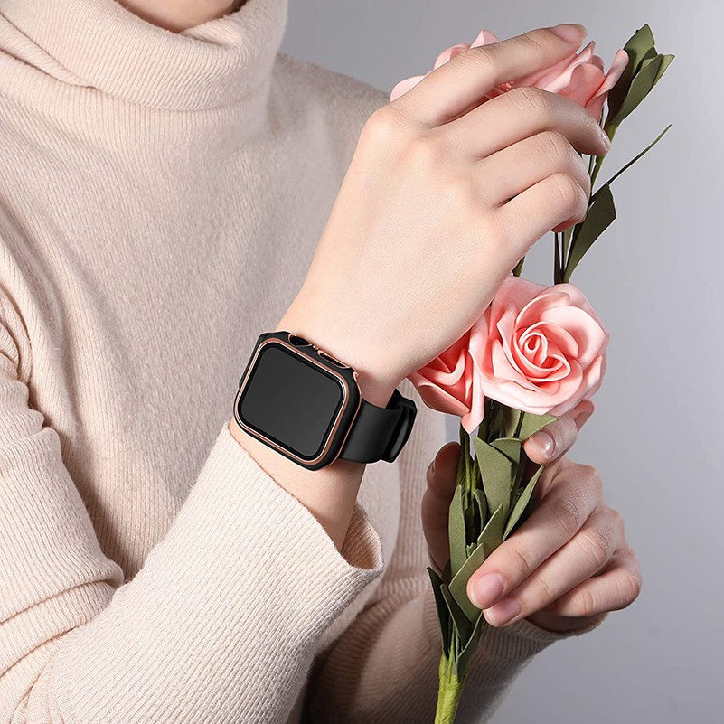 ภาพสินค้าเคสนาฬิกาข้อมือ กระจกนิรภัย ป้องกันหน้าจอ แบบแข็ง สําหรับ Apple Watch iWatch Series 7 จากร้าน bruleongthstore.th บน Shopee ภาพที่ 8