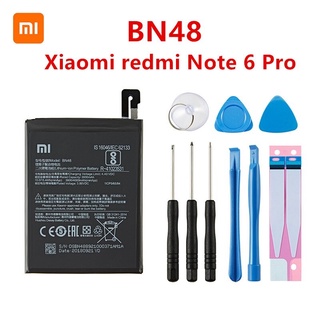 BN48แบตเตอรี่4000MAh สำหรับ Xiaomi Redmi Note 6 6 Pro คุณภาพสูง BN48แบตเตอรี่ + เครื่องมือฟรี
