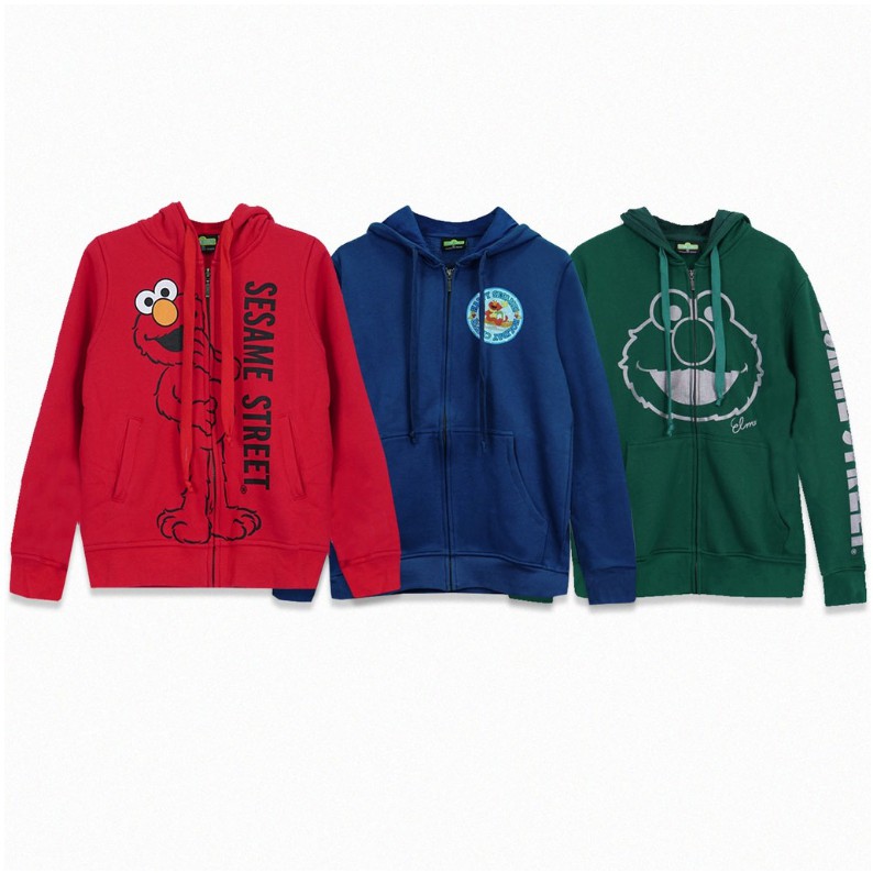 sesame-street-jacket-hood-สินค้าลิขสิทธิ์แท้-100-เสื้อแจ็คเก็ต-ฮู้ด-ผ้าโพลีเนื้อนุ่ม-สำหรับเด็กและผู้ใหญ่