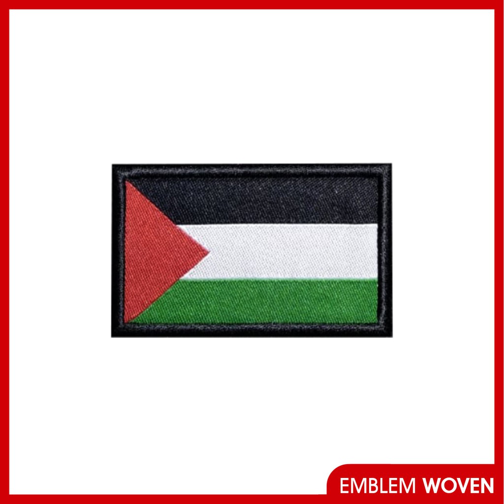 แพทช์สัญลักษณ์ธงทอขนาด 4x7 ซม. 1 ชุด 2 ชิ้น - ตราสัญลักษณ์ Palestine ...