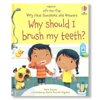 DKTODAY หนังสือ USBORNE LIFT-THE-FLAP VERY FIRST Q&amp;A :WHY SHOULD I BRUSH MY TEETH? (AGE 3+)