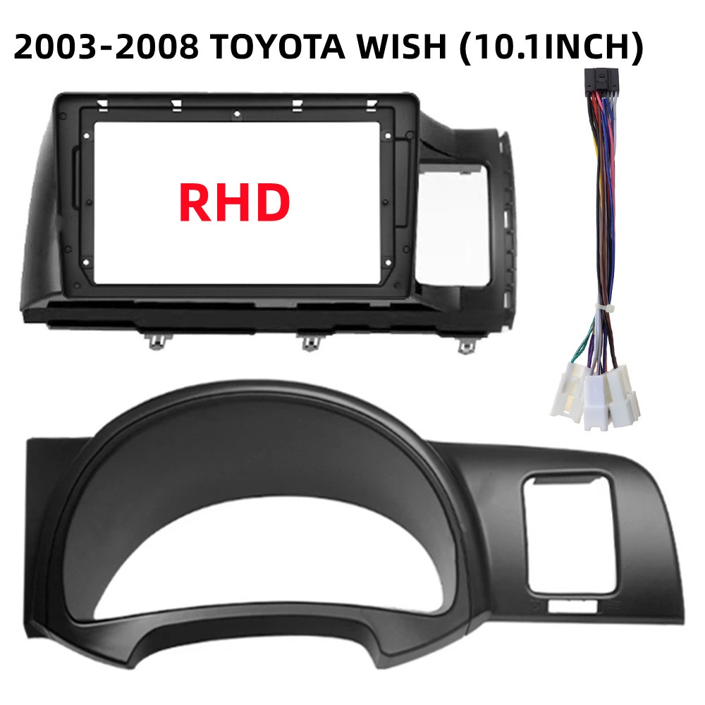 อะแดปเตอร์กรอบแดชบอร์ดเครื่องเสียง-วิทยุ-android-สําหรับ-toyota-2003-2008-wish