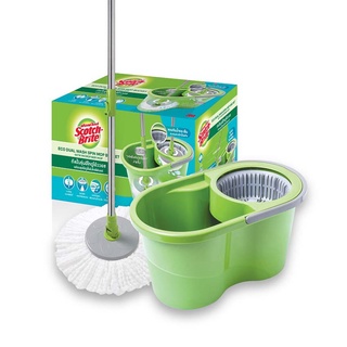 โปรโมชั่น : SCOTCH-BRITE สก๊อตช์-ไบรต์ ถังปั่นสปินม็อบ รุ่นอีโค่ ดูโอ้ว วอช T7