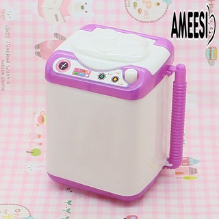 Ameesi เครื่องซักผ้าซิลิโคน ขนาดเล็ก น่ารัก อุปกรณ์เสริม สําหรับบ้านตุ๊กตา