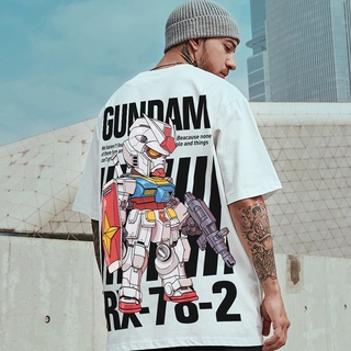 คอลูกเรือเสื้อยืดคอกลมCod Gundam เสื้อยืดลําลองสําหรับ Unisex แขนสั้นคอกลมทรงหลวมขนาดพลัส 2021ผ้าฝ้ายแท้