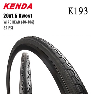 ยางนอกจักรยาน KENDA 20x1.5" Kwest K193 (40-406)