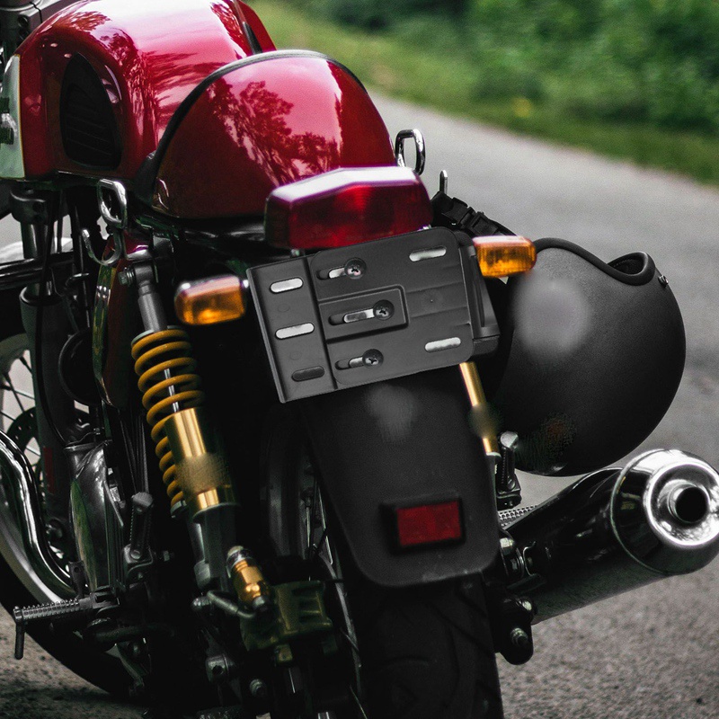 เมาท์ขาตั้งไฟ-led-ติดด้านข้างป้ายทะเบียนรถจักรยานยนต์-แบบพับได้-สีดํา-สําหรับ-harley-dyna-fat-boy-sportster-883-1200-xl-07-16