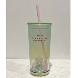 StarbucksTumblerวัสดุทำจากแก้วพรัอมหลอดใส่เครื่องดื่มเย็น