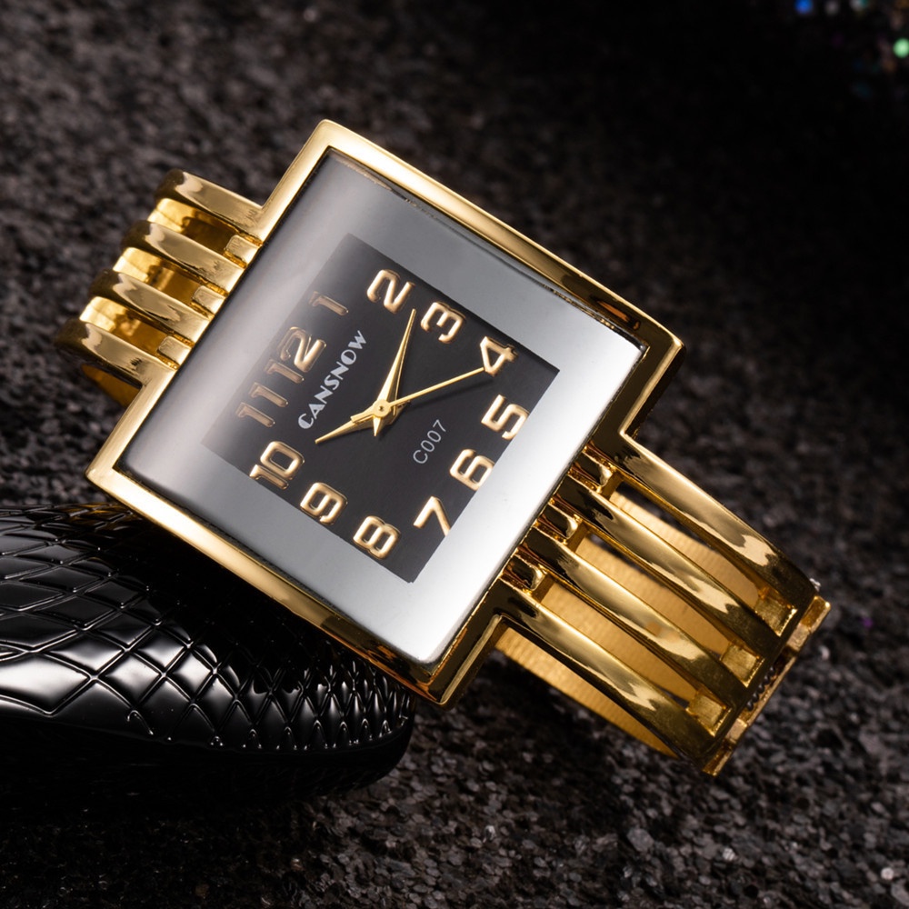 ภาพสินค้าCansnow นาฬิกาข้อมือควอตซ์ กําไลข้อมือกลวง ดีไซน์ไม่ซ้ําใคร สวยหรู สําหรับผู้หญิง จากร้าน ougeya.th บน Shopee ภาพที่ 3