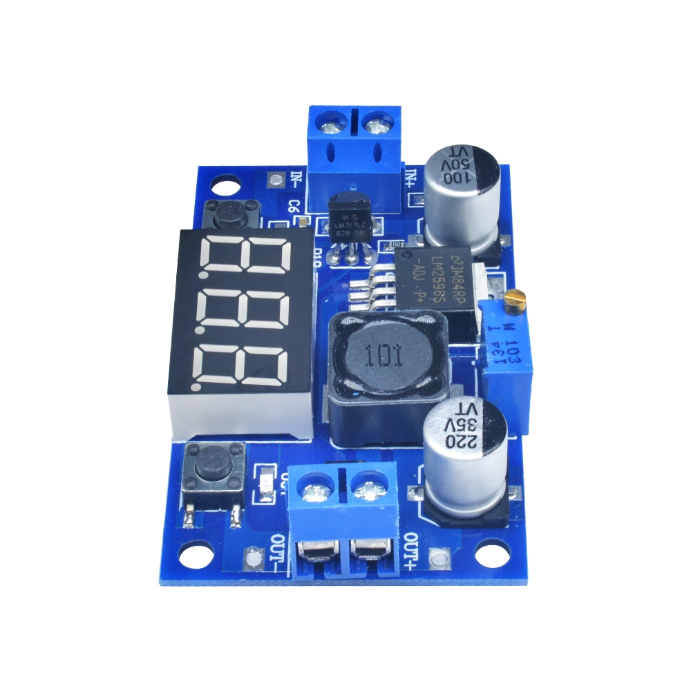 diymore-lm2596-buck-step-down-power-converter-module-dc-4-0-40-to-1-3-37v-led-voltmeterโมดูล