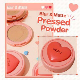 IN2IT Blur&amp;Matte Pressed Powder อินทูอิท เบลอ &amp; แมทต์เพรสพาวเดอร์ SPF20 PA+++ แป้งเบลอผิว ปกปิด คุมมัน