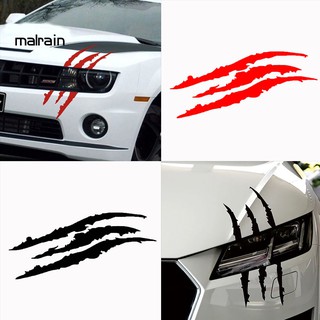 สินค้า Mal🚗Creative Car Truck Vehicle Headlight Claw Scratch Stripe Decal Sticker Decor