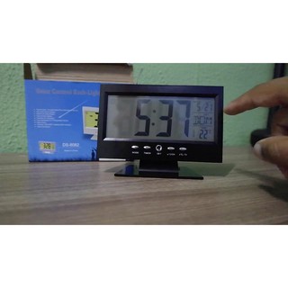 นาฬิกาดิจิตอลLED DIGITAL CLOCK ตั้งโต๊ะ เปิดไฟหน้าจอด้วยเสียงได้ DS-8082 ตั้งปลุกด้วยเสียงดนตรี บอก วัน /เดือน /สัปดาห์