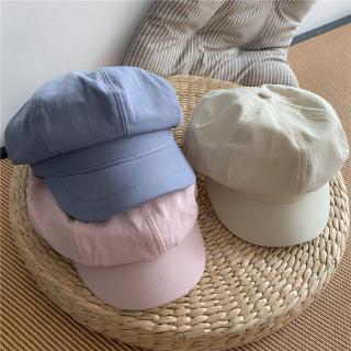 สินค้า โป๊ยกั๊กญี่ปุ่นวรรณกรรมง่ายๆป่าของแข็งหมวกสีฤดูใบไม้ร่วงหญิงเกาหลีสบาย ๆ ในฤดูใบไม้ผลิและฤดูใบไม้ร่วงหมวกเบเร่ต์หมวกจิตรกรวินเทจ