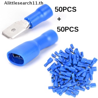 【Alittlesearch11】ขั้วต่อสายไฟ ตัวเมีย ตัวผู้ สีฟ้า 100 ชิ้น