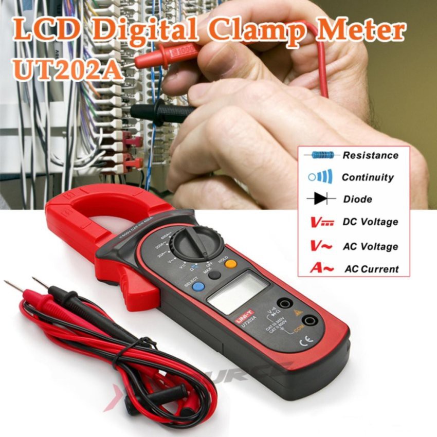 ดิจิติลมัลติมิเตอร์ UNI-T UT202A LCD Digital Multimeter Clamp Meter ...
