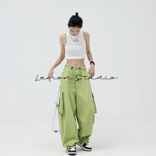 Lemon Studio กางเกง  กางเกงขายาว S-3XL กางเกงขายาวผู้หญิง bf 50085