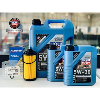 น้ำมันเครื่องเชฟโรเลท น้ำมันเครื่อง Liqui Moly 5W-30 Longtime High Tech 7Lไส้กรองแท้ Chevrolet Trailblazer/ Colorado 2.5