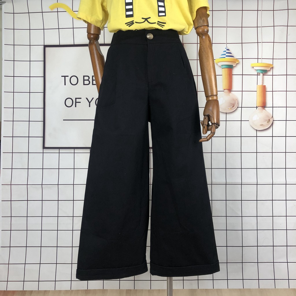 ภาพสินค้ากางเกงขายาวผู้หญิง กางเกงขายาวงพับขา กางเกงแฟชั่น ทรงเกาหลีขากว้าง ฟรีไซด์เอวยืดไซด์ใหญ่ ทรงวัยรุ่น 6601 จากร้าน fashiongrilpants บน Shopee ภาพที่ 8