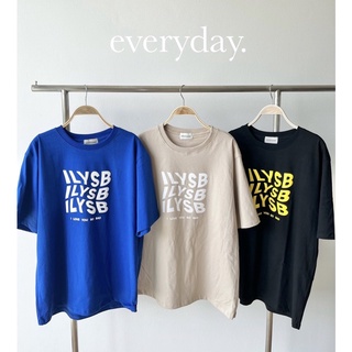 เสื้อยืดผ้าฝ้ายพิมพ์ลายขายดีเสื้อยืดโอเวอร์ไซส์ Oversize - ILYSB (พร้อมส่ง)