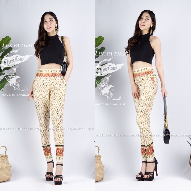 ภาพหน้าปกสินค้ากางเกงผ้าไทย กางเกงขายาว กางเกงทรงจ๊อกกี้ JOCKEY กางเกงลายไทย กางเกงไทย กางเกงไทยประยุกต์ กางเกงแฟชั่นผ้าไทย จากร้าน luk_pa_thai บน Shopee