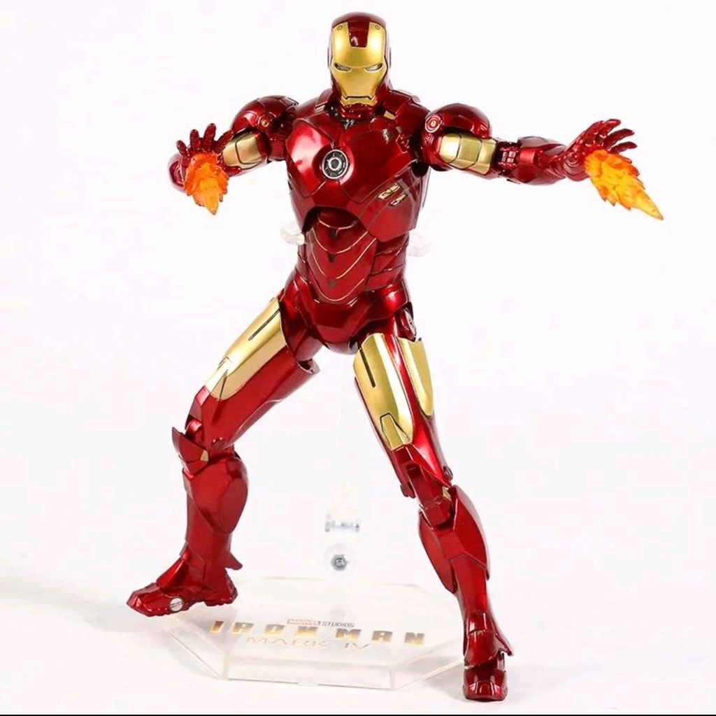 โมเดล-iron-man-mark-iv-งานแท้ลิขสิทธิ์-zd-toys-สูงประมาณ-19-cm-ขยับและเปลี่ยนมือ-action-ต่างๆได้-สีเมทัลลิค-สวยสุดยอด