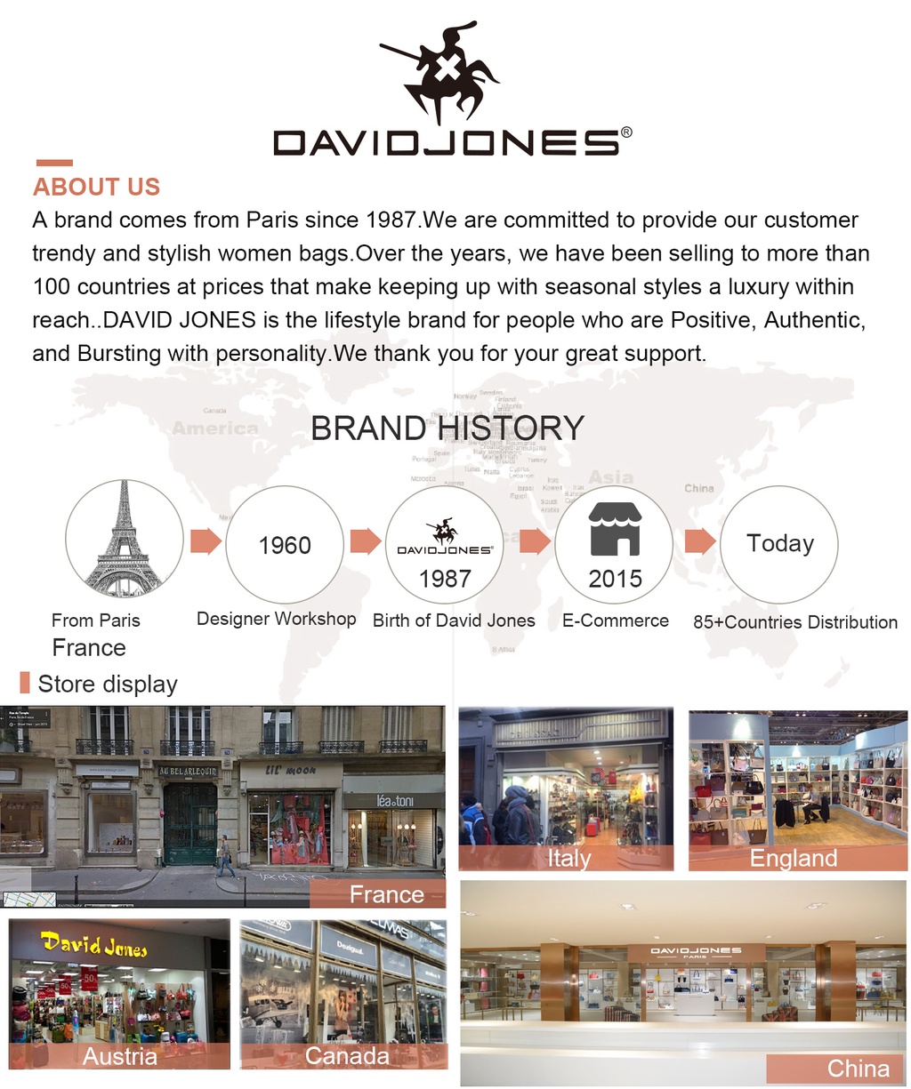 ภาพประกอบของ David Jones Paris กระเป๋าสะพายข้าง สไตล์วินเทจ สำหรับผู้หญิง