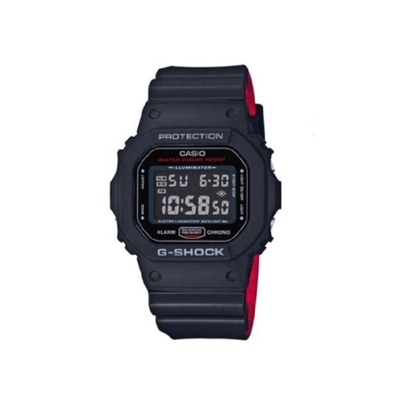 g-shockของแท้มีใบรับประกันศูนย์-dw-5600hr-drสายทูโทนดำแดงรุ่นใหม่ขายดีแฟนพันธ์แท้ต้องไม่พลาด