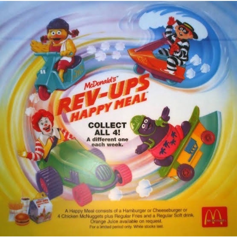 4x-rev-ups-vroomers-1992-happy-meal-mcdonald-s-1992-ครบชุดคะ