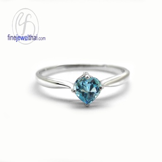 Finejewelthai-แหวนโทพาซ-โทพาซ-แหวนพลอย-แหวนเงินแท้-พลอยประจำเดือนเกิด-Topaz-Silver-Ring-Birthstone-R1107tp-ht
