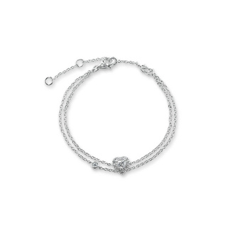 สร้อยข้อมือเพชร Classic Heart Halo Bracelet (BC026HD)