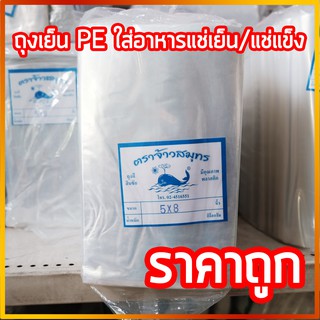 ถุงเย็น PE ชนิดบาง สำหรับใส่อาหารแช่เย็น/แข็ง/ฟรีซ ถุงแบ่งportionอาหาร Food Grade ขนาด 500 กรัม