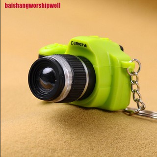 [baishangworshipwell] พวงกุญแจกล้องของเล่นน่ารัก ขนาดเล็ก พร้อมไฟแฟลช และเอฟเฟคเสียง