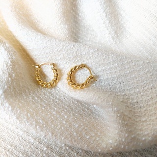 Twist Hoop earring gold14k