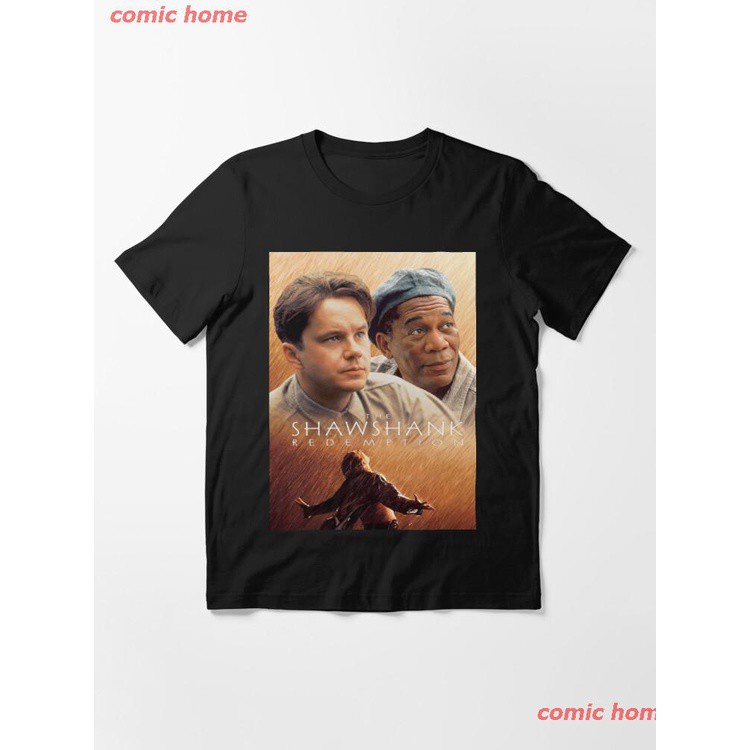 เสื้อยืดผ้าฝ้ายพิมพ์ลาย-ใหม่กรอบเสื้อยืดชอว์แชงค์ไถ่ถอนที่จําเป็น-2