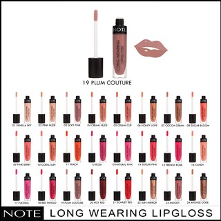 NOTE COSMETICS LONG WEARING LIPGLOSS 19 PLUM COUTURE