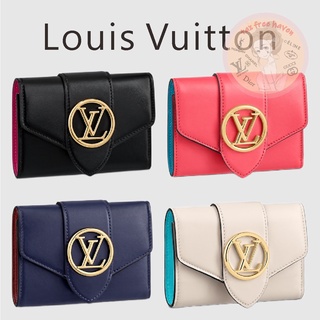 Shopee ราคาต่ำสุด 🔥ของแท้ 100% 🎁Louis Vuitton Brand New LV PONT 9 Short Wallet