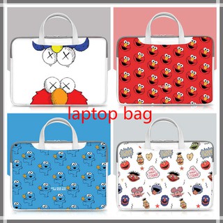 ⭐️Sesame Street⭐️การ์ตูน กระเป๋าถือ13 นิ้ว 14นิ้ว 15.6 นิ้ว 17.3นิ้ว PU Laptop Bags กระเป๋าคอมพิวเตอร์